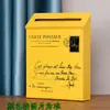 Buzón Pequeño con Cerradura, Impermeable y a Prueba de Sol, Buzón de Metal Resistente a la Corrosión, Buzón de Pared, Caja de Conveniencia, Buzón