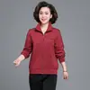 Conjunto Esportivo Feminino de Corte Reto Soltinho da Mamãe, Nova Roupa Casual Plus Size para Primavera e Outono, Jaqueta da Vovó, Uniforme para Grupo de Dança Quadrada