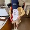 Chaqueta Camisa a Cuadros Dulce y Fresca Estilo Coreano para Mujer Primavera y Otoño Nueva Moda Elegante Suelta Diseño Perezoso Camisa Versátil