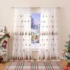 Novas Cortinas de Natal Estilo Americano com Bordado de Árvore de Natal, Tecido Decorativo Retangular Blackout Produto Acabado