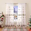 Tela de janela decorativa retangular Papai Noel de Natal Decoração de Natal tecido produto acabado estilo americano novo modelo
