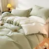 2026 Novo Conjunto de Quatro Peças de Algodão Pura Escovado Espesso Lençol Puro Capa de Edredom Lençol com Elástico Conjunto de Três Peças Roupa de Cama Leve de Luxo Outono/Inverno