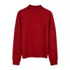 Suéter de Punto Xinge para Mujer con Cuello Alto Medio de Lana de Oveja y Cachemira, Nuevo Top de Manga Larga Base para Commuting Otoño/Invierno