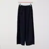 Xiaobingma 2.0! Calça Inspirada no Espaço~/Viscose+Linho Cintura Elástica Solta Texturizada para Mulheres Verão H050902