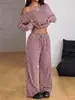 2026 Nuevo Conjunto de Pantalones de Pierna Ancha sin Mangas con Bloques de Color Estilo Europeo y Americano para Mujer, Conjunto Casual de Dos Piezas para Verano, Estilo de Moda Transfronterizo