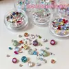 Rhinestones Redondos de Colores con Base Puntiaguda para Uñas, Diamantes de Imitación Deslumbrantes Famosos en Internet con 33 Facetas, Rhinestones Redondos de Relleno para Uñas DIY