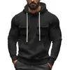 Cross-border outono e inverno americano pesado ferramenta masculina ao ar livre quente lã forrada com capuz esportes manga longa multi-bolso suéter masculino