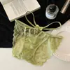 Campana de chica picante~Bragas sexys de encaje para mujer, tiro bajo, deseo puro, transpirables, huecas, tirantes finos, bragas de triángulo para adolescentes, niñas