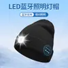 Plataforma Douyin Temu Transfronteiriça Mais Vendida Recarregável por USB Seis Contas LED Iluminação Luminosa Chapéu de Tricô Fábrica Personalização