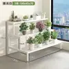 Suporte de Flores para Varanda Multicamadas Suculenta Pátio De Chão Multicamadas Tipo Escada À Prova D'água À Prova de Ferrugem Interno Externo Ferro Forjado Suporte de Flores
