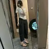 2026 Nuevos Pantalones Casuales de Verano de Cintura Alta, Diseño Minimalista Versátil, Holgados Adelgazantes, Pantalones de Nueve Puntos de Moda y Elegantes para Mujer