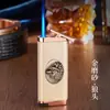 Nuevo Adhesivo de Relieve Estéreo de Aspecto Elevado Encendedor de Llama Azul Directo a Prueba de Viento con Logo Publicitario Personalizable