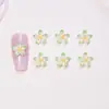 Nuevos Accesorios de Arte para Uñas Flor de Melocotón Degradada de Cinco Pétalos Transfronterizos Resina Pequeños Accesorios Pendiente DIY Pinza para el Cabello Accesorios para Uñas