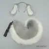 Traje de Orejas y Cola de Bestia de Peluche Transfronterizo Aro para el Cabello de Orejas y Cola de Perro para Halloween Accesorios de Comic-Con