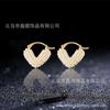 Personalidad Dulce y Fresca Xiaomi Cuentas Hebilla de Oreja de Amor Estilo Japonés y Coreano para Mujer Pendientes de Diseño de Nicho de Lujo Ligero Pendientes de Moda de Alto Sentido