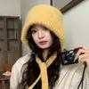 Gorro de punto cálido para mujer, estilo Hepburn, con lazada informal, dulce y versátil, Nuevo Otoño/Invierno 2026