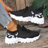 Sapatos Femininos Novos de Grande Tamanho Transfronteiriços Malha Respirável Casuais Sola Grossa Esportivos Verão Dropshipping Comércio Exterior Estilo Quente