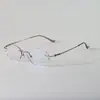 M0053 Nuevas Gafas Ultraligeras Look Natural para Hombre y Mujer Gama Alta Puro Deseo Montura Retro Sin Marco de Titanio Marco de Gafas Fábrica de Danyang