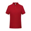 Playeras tipo polo de algodón puro personalizadas de manga corta con cuello, Unisex de color liso para trabajo con estampado de logo, Camisas culturales de verano para exportación
