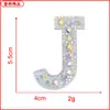 En stock color blanco parche con letras de pedrería pegatinas de tela accesorios para ropa fabricantes de accesorios suministro directo