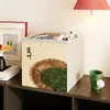 Cesta de Almacenamiento para Armario con Rejilla Estilo Vintage Kalek, Caja de Almacenamiento de Tela con Cajón, Caja de Almacenamiento Cuadrada Plegable