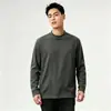 Camisa básica masculina preta de gola alta meia, nova camiseta de manga longa para outono e inverno, algodão puro, versátil, confortável, estilosa e moderna