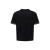 Camiseta de Verano para Hombre de Manga Corta con Bloques de Color Estilo Americano High Street con Diseño Único, Corte Regular, Camiseta de Media Manga Resistente para Pareja