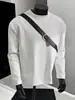 Sudadera estampada de otoño e invierno para hombre, colección primavera/otoño 2025, estilo coreano, nueva, cuello redondo, corte holgado, chic, estilo Hong Kong