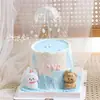 Decoración de Pastel para el Día de San Valentín Chino 2025 Lindos Adornos de Perro de Dibujos Animados Confesión de Pareja Paraguas Pequeño Transparente Enchufe