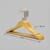 Percha de madera maciza con barra para hoteles, casas de huéspedes y tiendas de ropa, especializada para trajes y abrigos, percha ancha para hombros que no deja marcas