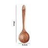 Espátula doméstica de teca, espátula de madeira, escorredor, colher de arroz, panela antiaderente, cabo longo especial, utensílios de cozinha resistentes a altas temperaturas, madeira maciça sem pintura