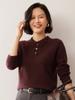 Suéter de punto con cuello tipo polo grueso de cachemira para mujer, camisa básica holgada y adelgazante, para otoño e invierno, nuevo