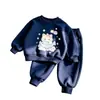 Conjunto Dulce para Niñas Estilo Coreano Sudadera Linda y Pantalones Jogger Conjunto Casual Holgado de Dos Piezas para Niños Pequeños Ropa Infantil a la Moda