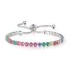 Pulsera Explosiva Transfronteriza de Amazon Pulsera Europea y Americana de Circonita de Color Pulsera de Tenis de Cristal de Diamante para Mujer Pulsera de Cumpleaños Venta al por Mayor