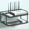 Estante de pared para router, caja de almacenamiento de pared, soporte de pared para decodificador, instalación sin taladro, estante para router Wi-Fi