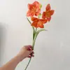 Flor de Simulação PU Narciso Flor Falsa Narciso Haste Única Flor de Seda Transfronteiriça Decoração de Casamento Material para Arranjo de Flores Atacado