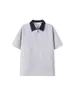 Camisa Polo Retro Americana Nova Juvenil com Meio Zíper Manga Curta Masculina de Verão Color Block Gola Lapela Casual Tendência