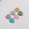 Parche de corazón cóncavo-convexo de 19 mm con sensación transparente, accesorios de resina para bricolaje, accesorios para el cabello hechos a mano, bonitos pendientes, material al por mayor