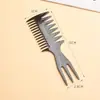 Pente Retrô de Cabeça de Óleo Transfronteiriço Pente de Alisamento Dupla Face para Homens Pente de Dentes Largos Pente para Cabeça de Óleo Pente de Cabeleireiro de Dentes Grandes Pente com Textura