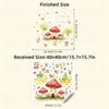 Br3768Q Casa de Hongos de Dibujos Animados Abeja Caracol Mariposa Pegatina Autoadhesiva para Ventana Pegatina de Pared para Dormitorio Pegatina Decorativa de Ambiente