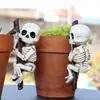 Nuevo producto transfronterizo: Juego de Dos Adornos Colgantes de Calavera para Halloween, Macetas de Flores para Jardín Exterior, Decoraciones de Resina para Mesa de Balcón