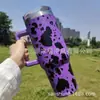 Novo Copo de Carro de 40 oz com Alça, Copo Térmico com Canudo, Copo de Gelo para Manter Frio Montado no Carro, Série Vaca