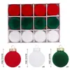 Amazon Transfronteiriça Bolas de Natal Aveludadas Pet 6cm Pacote com 12 Unidades Embaladas Enfeites para Árvore de Natal Decorações de Feriado Bolas Redondas