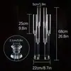 Nuevos Accesorios para Bodas Portavelas Cuadrado de Acrílico Candlestick de Cristal Decoración de Pasillo y Escenario para Bodas Accesorios Palos Animadores