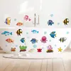 Atacado transfronteiriço adesivos de parede azulejos padrão de peixe marinho à prova d'água banheira adesivos removíveis fabricante dropshipping