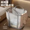 Cesto de Roupa Suja Doméstico de Grande Capacidade Dobrável Cesto de Armazenamento de Roupas Balde de Brinquedos Montado na Parede Cesto de Lavanderia para Banheiro