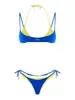Moda praia feminina de verão sexy estilo europeu e americano, conjunto de biquíni com amarração no pescoço e múltiplas opções de estilo e designs únicos