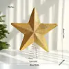 Estrella decorativa para la punta del árbol color champán, estrella explosiva de espuma, decoración navideña con purpurina, adorno navideño, decoración de mesa navideña