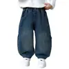 Calça Jeans Infantil Menino 2026 Nova Estilosa Estilo Outono Roupas de Outono para Crianças Calças Bebê Outono Casual Calças Longas Vestuário Infantil