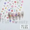 Nuevas Pegatinas para Uñas Ins Micro-tallado 3D Gradiente Hoja de Arce Dorada Adhesivo Trasero Pegatinas para Uñas Venta al por Mayor